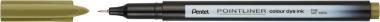 Pentel tűfilc SZÍNES Pointliner 0,4 mm – aranybarna
